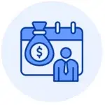 showing employee money symbol & document